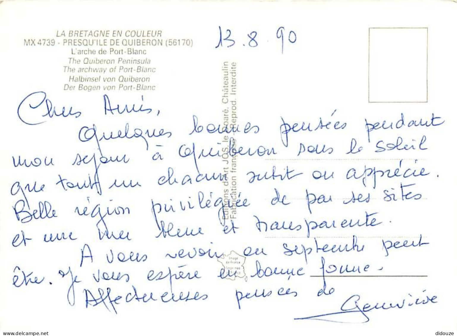 56 - Presqu'Ile De Quiberon - CPM - Voir Scans Recto-Verso - Quiberon