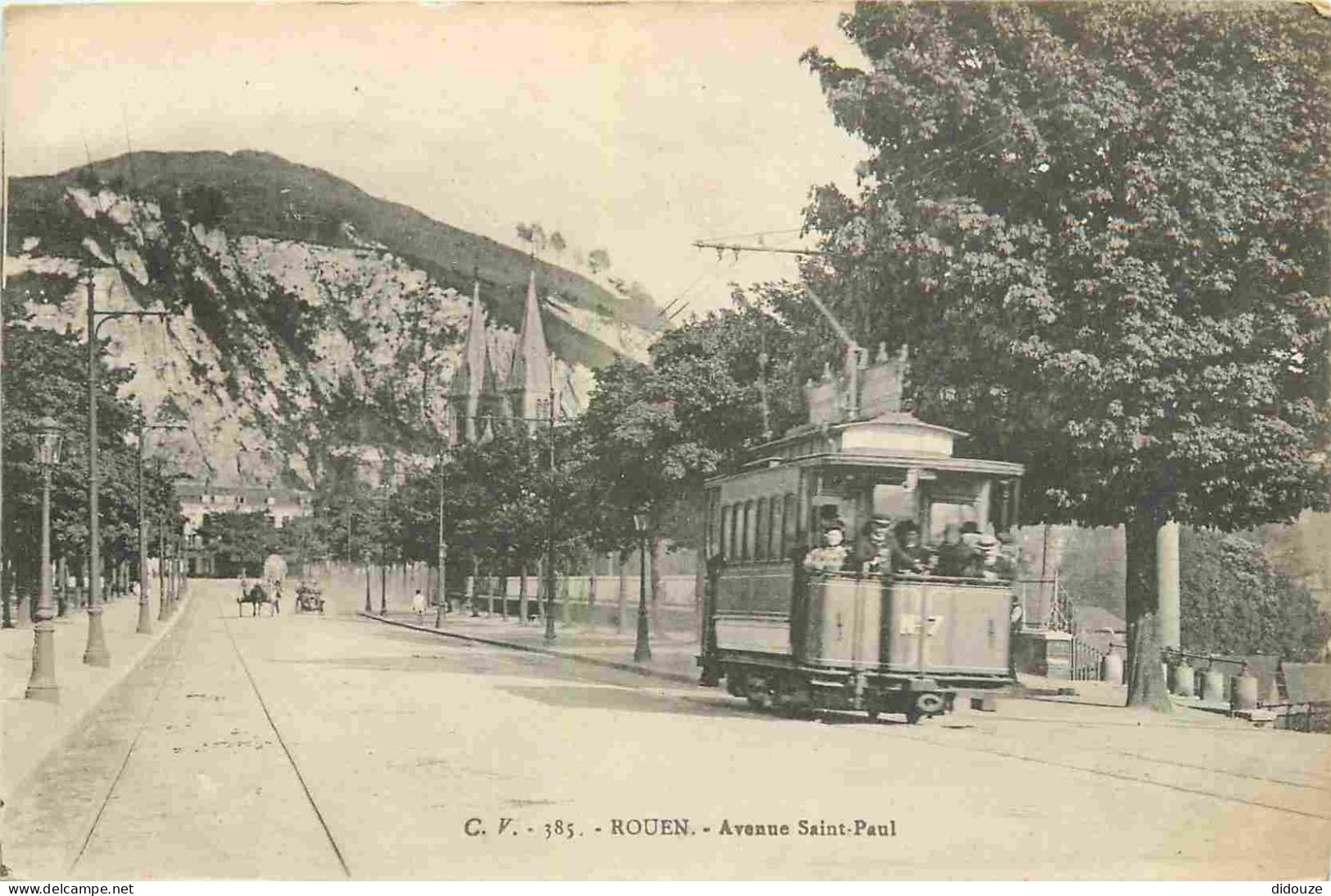 76 - Rouen - Avenue Saint Paul - Animée - Tramway - CPA - Voir Scans Recto-Verso - Rouen