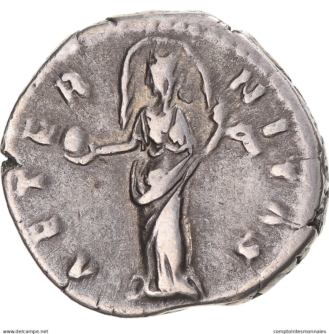 Monnaie, Diva Faustina I, Denier, 141, Rome, TB+, Argent, RIC:347 - Les Antonins (96 à 192)