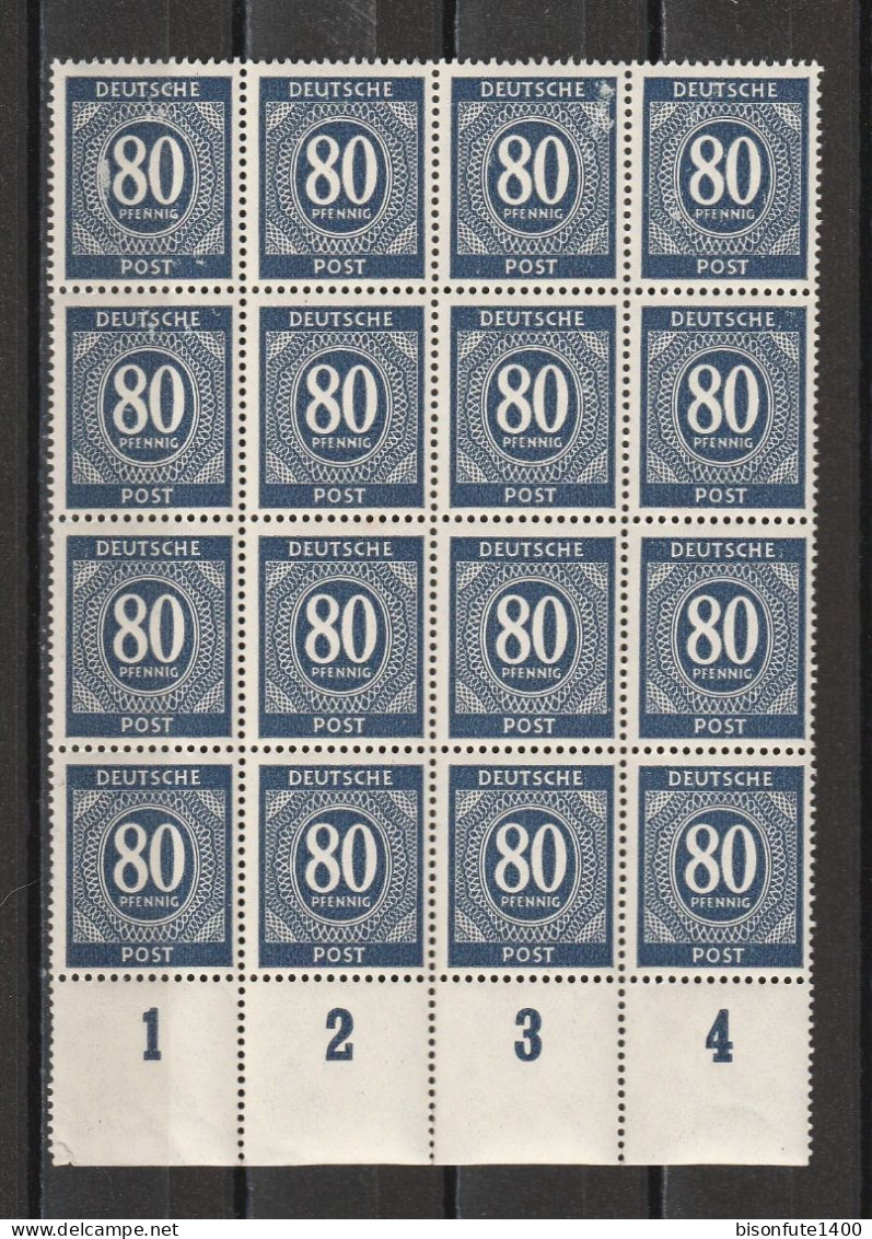 Allemagne 1946 : Timbres Yvert & Tellier N° 25 En Feuille D'époque ( 16 Timbres + Bord De Feuille ). - Neufs