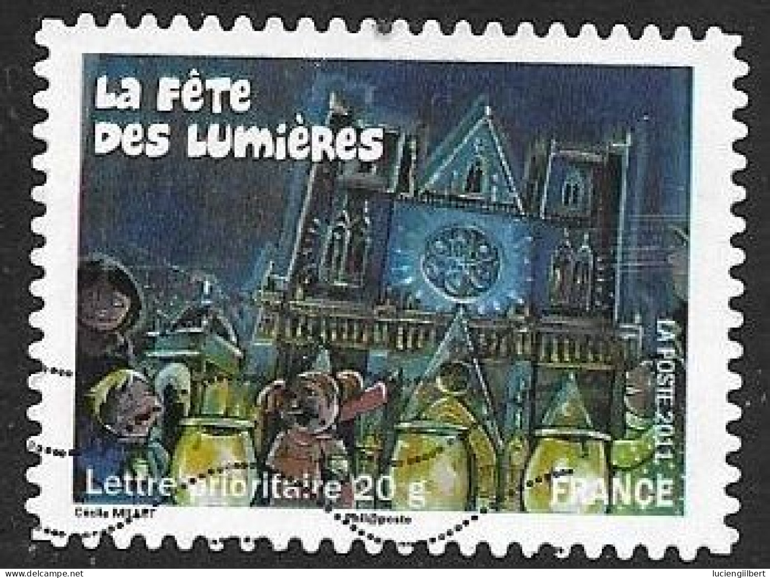 TIMBRE N° 787 -    - ADHESIF  -  LYON    - OBLITERE  - 2011 - Used Stamps