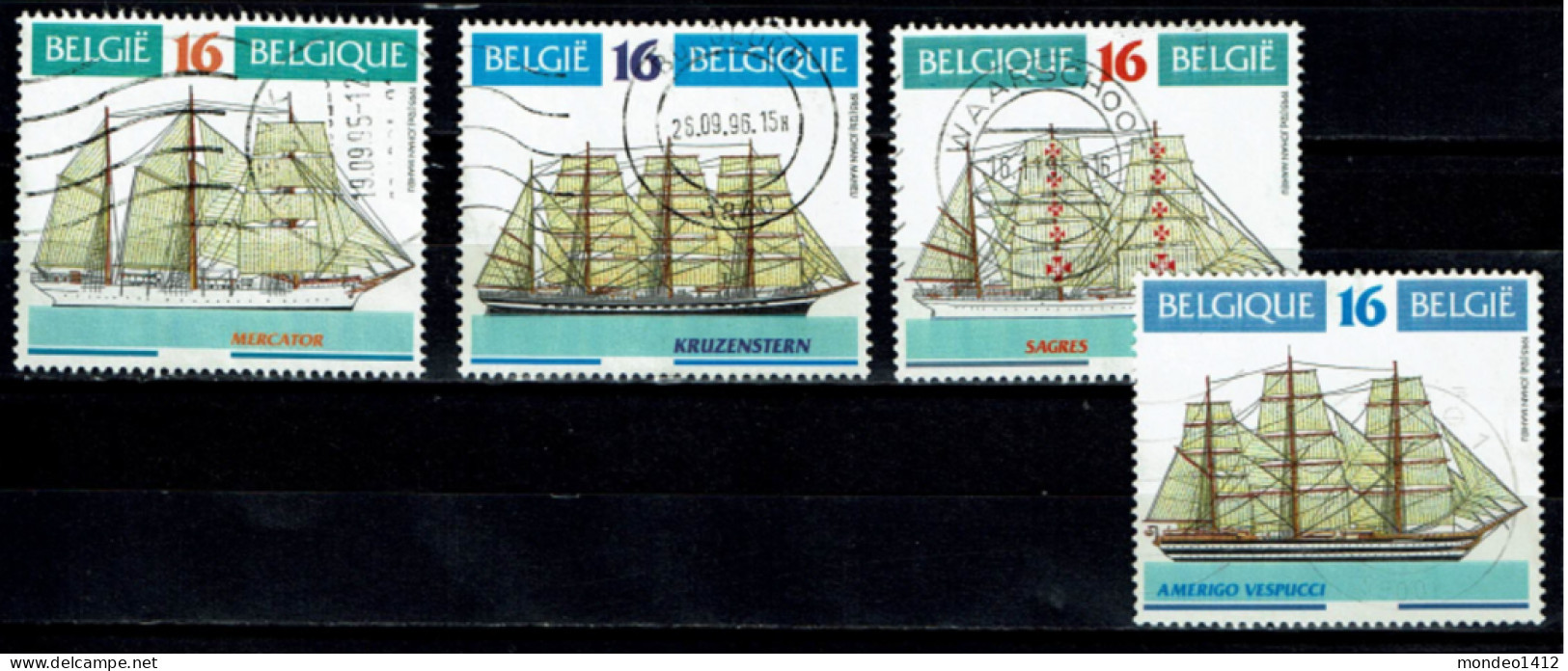 België 1995 OBP 2608/11 - Y&T 2608/11 - Grands Voiliers, Zeilschepen, Mercator, Kruzenstern, Sagres II, Amerigo Vespucci - Gebruikt