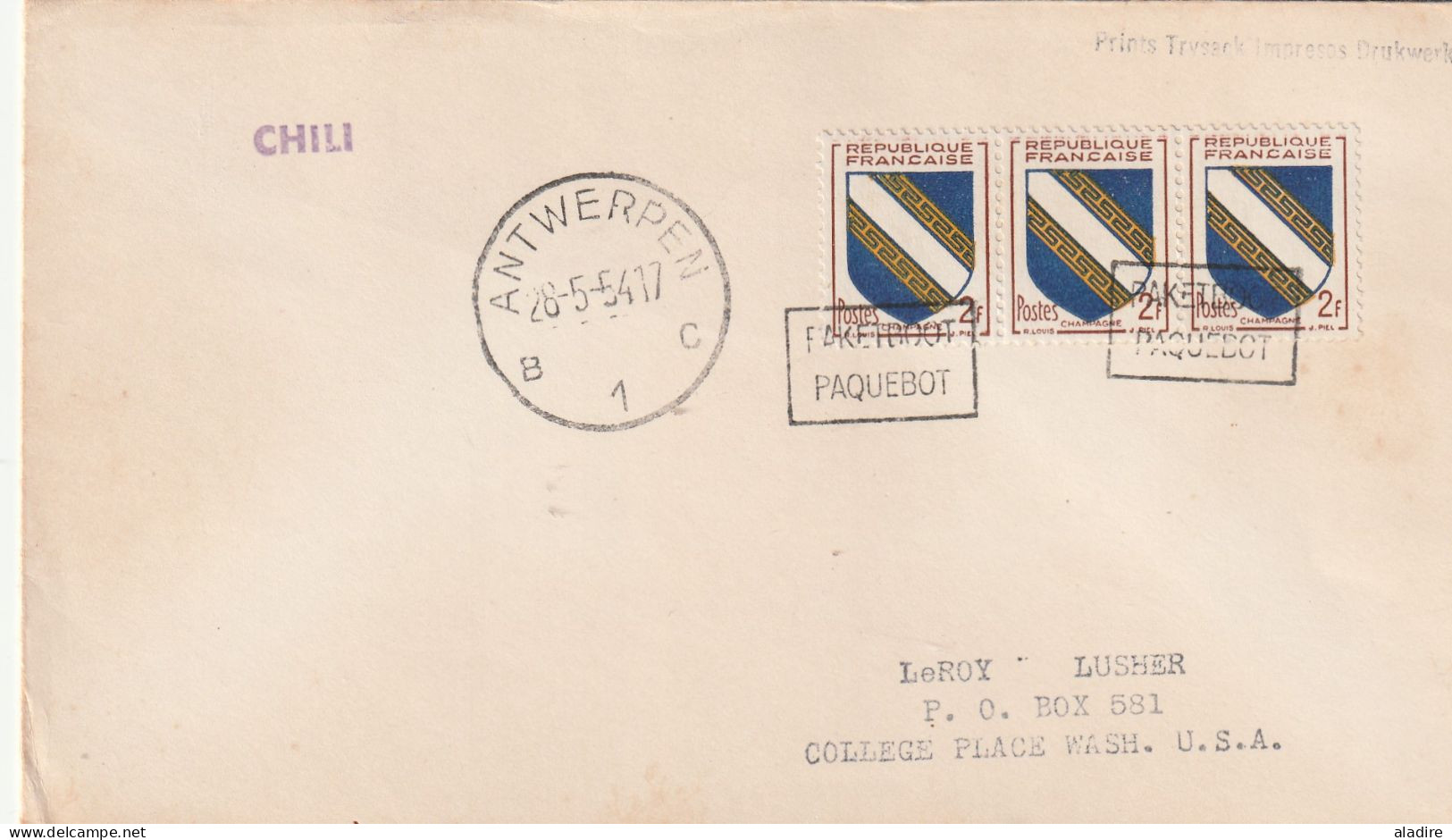 1952 /1965 - Collection De 22 Enveloppes PAQUEBOT - France Diverses Destinations - Maritime Post