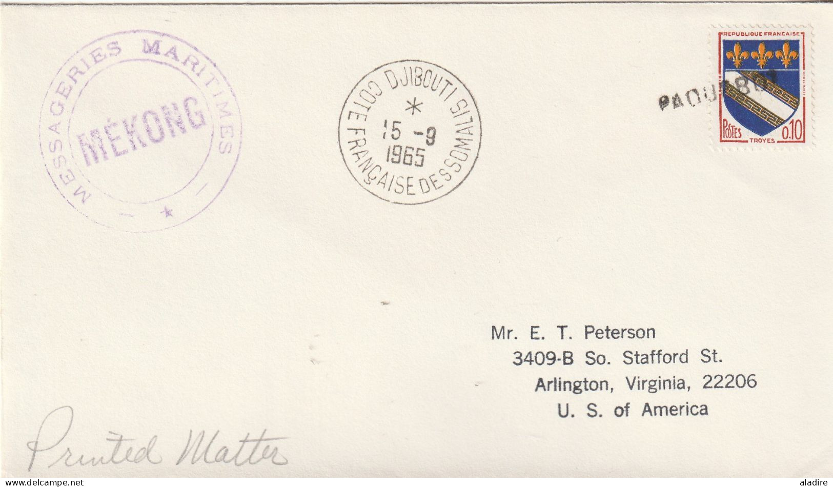 1952 /1965 - collection de 22 enveloppes PAQUEBOT - France diverses destinations
