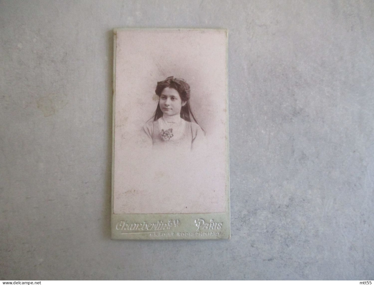 CHAMBERLIN CDV PHOTO CABINET PORTRAIT FEMME  FILLETTE - Anonyme Personen