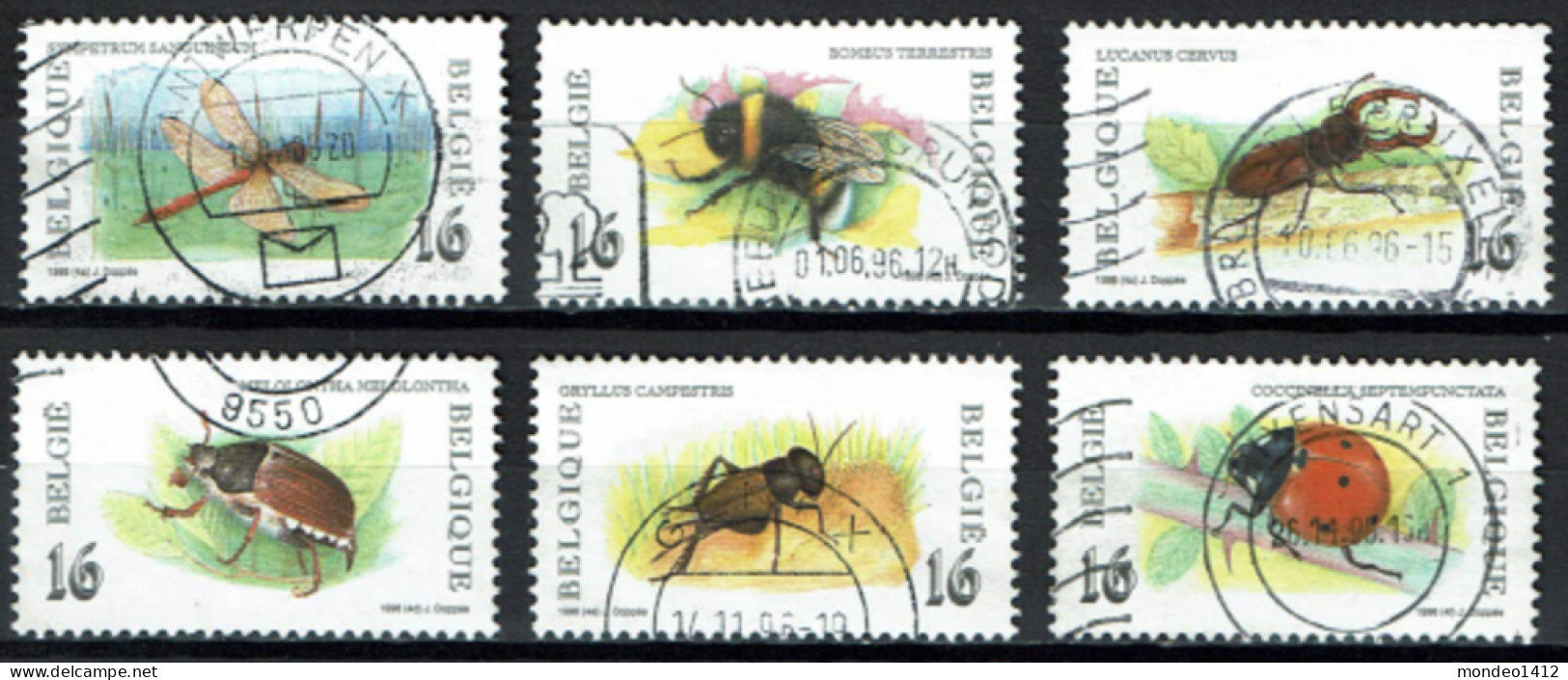 België 1996 OBP 2630/2635 - Y&T 2630/35 - Natuur, Nature, Insecten, Insectes - Used Stamps