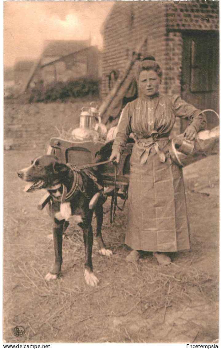 CPA Carte Postale Belgique Bruxelles Laitière Attelage Avec Chien   1908 VM80644ok - Equipaggiamenti