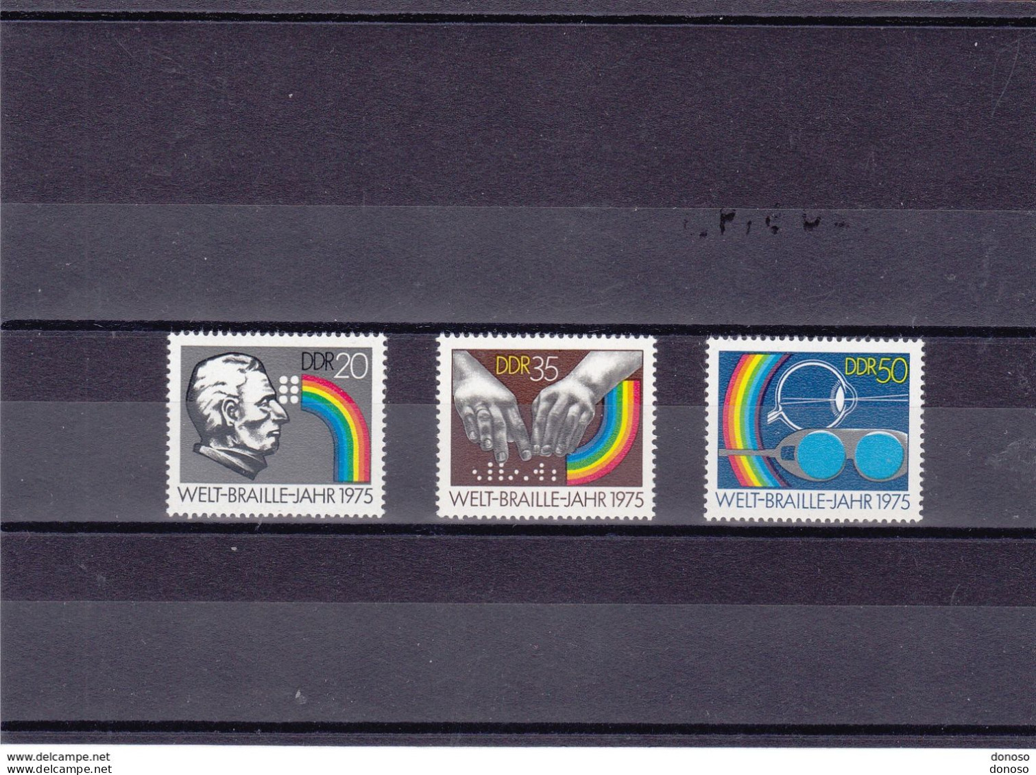 RDA 1975 BRAILLE Yvert 1771-1773, Michel 2090-2092 NEUF** MNH Cote 2,70 Euros - Unused Stamps