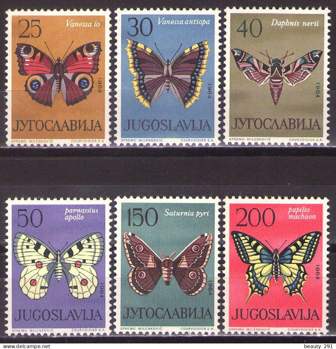 Yugoslavia 1964 - Fauna-Butterflies - Mi 1069-1074 - MNH**VF - Ongebruikt