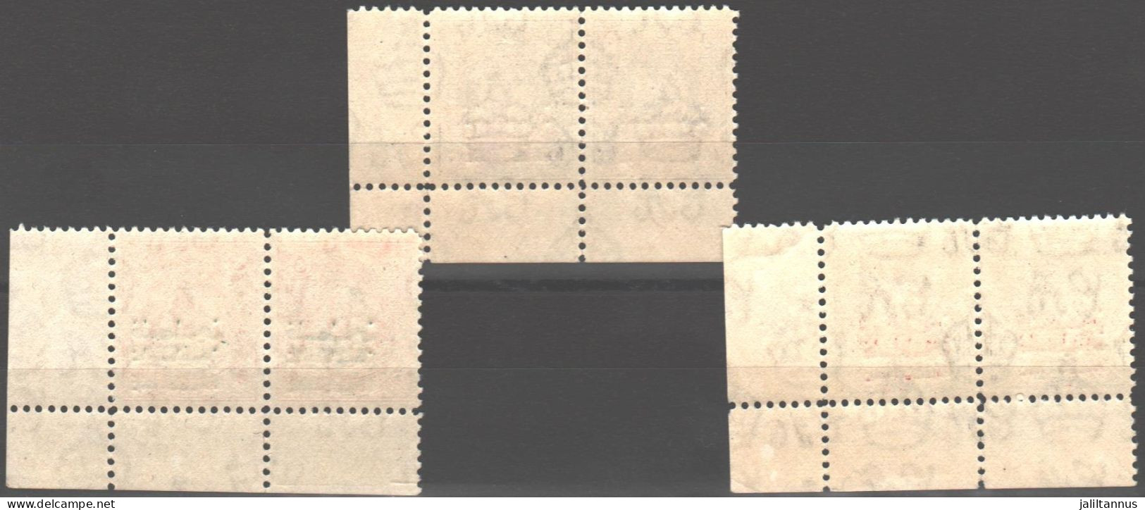 JORDAN PALESTINE - PAIR STAMPS DOUBLE OVP VR - NO S.G ( P6b+P7b+P9b) - Jordania