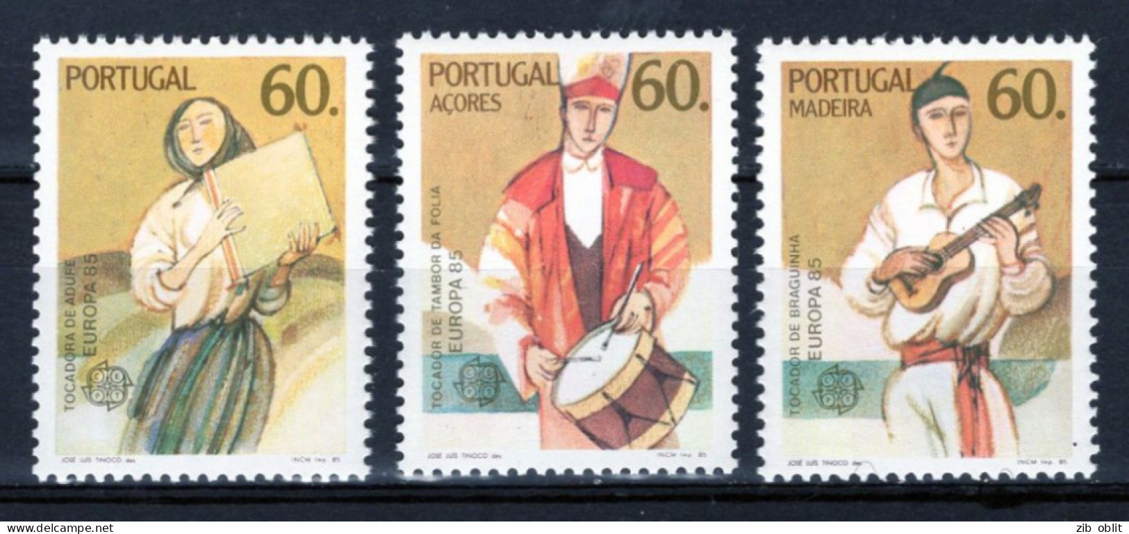 (alm10) EUROPA CEPT  Xx MNH  PORTUGAL ACORES MADERE MADEIRA Music Musique Tambour Guitare Tambourin - Sammlungen (ohne Album)