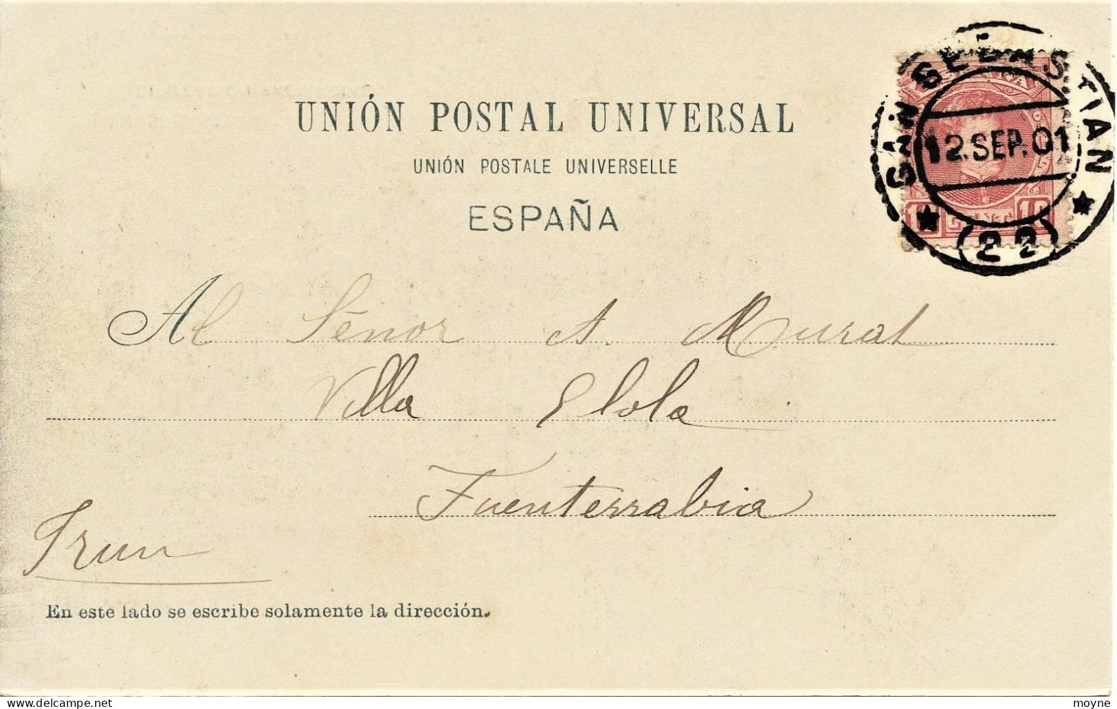2282 - Espagne  -  SAN SEBASTIAN  :  DIPUTATION  PROVINCIAL - 1901 Guipuscoa - Other & Unclassified