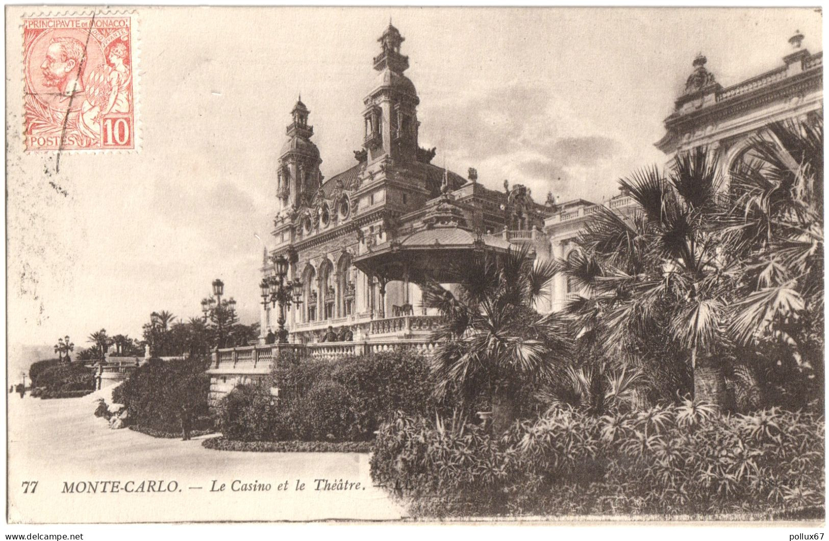 CPA DE MONTE-CARLO  (MONACO)  LE CASINO ET LE THÉÂTRE - Casinò