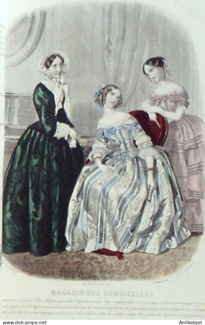 Modes Magasin des Demoiselles 15 gravues + 11 Patrons années 1852-1853