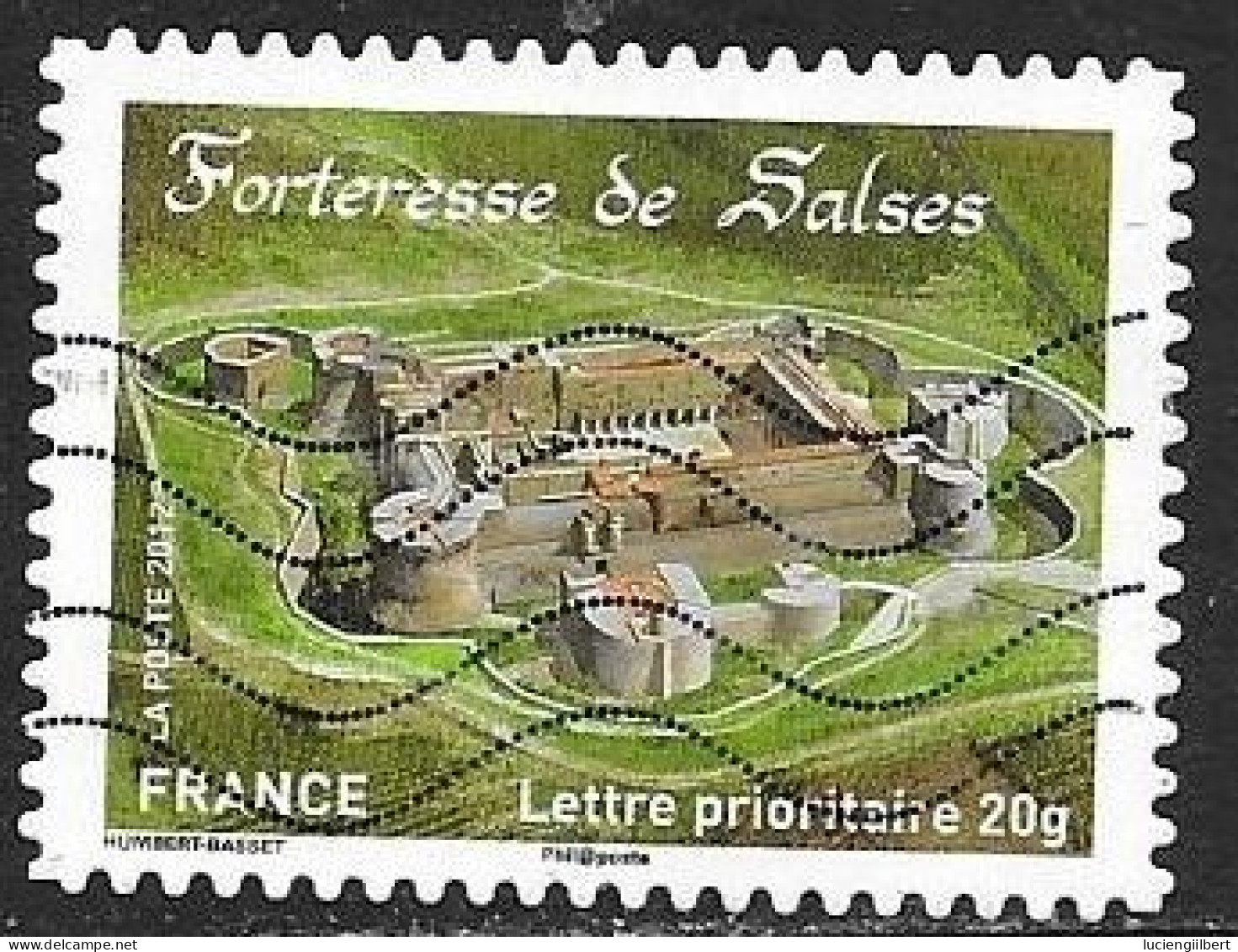 TIMBRE N° 721 -    - ADHESIF  -  FORTERESSE DE SALSES     - OBLITERE  - 2012 - Used Stamps