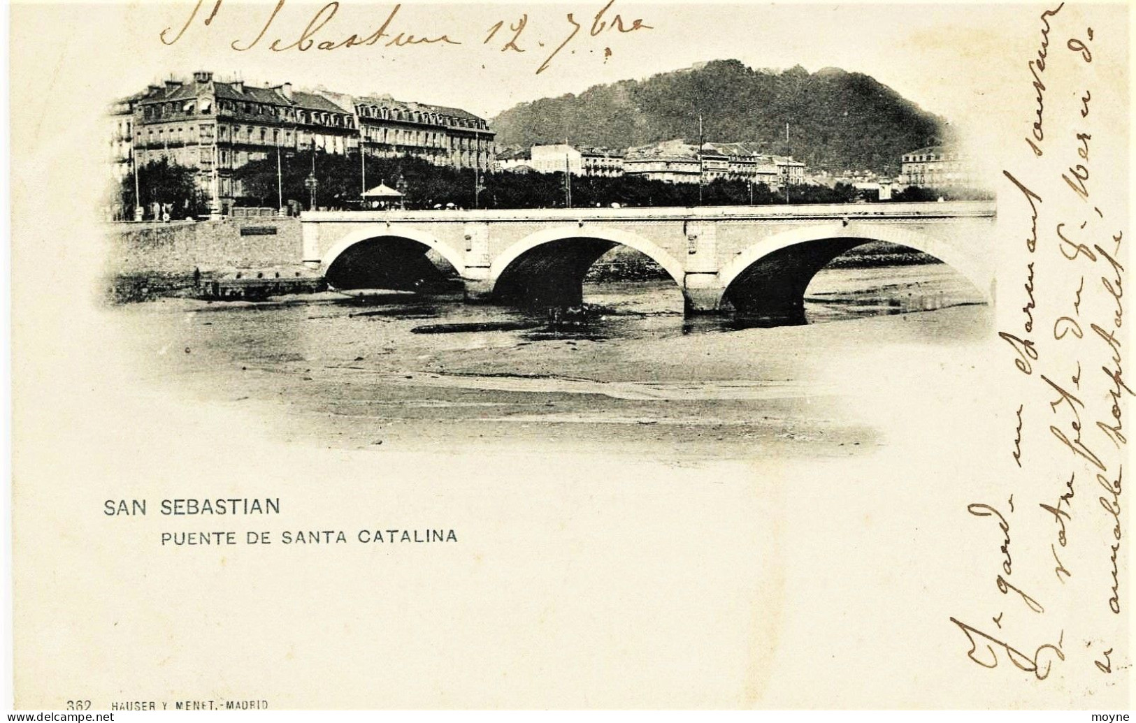 2283 - Espagne  -  SAN SEBASTIAN  :  PUENTE  DE  SANTA  CATALINA - Circulée En  1901 - Guipuscoa - Autres & Non Classés