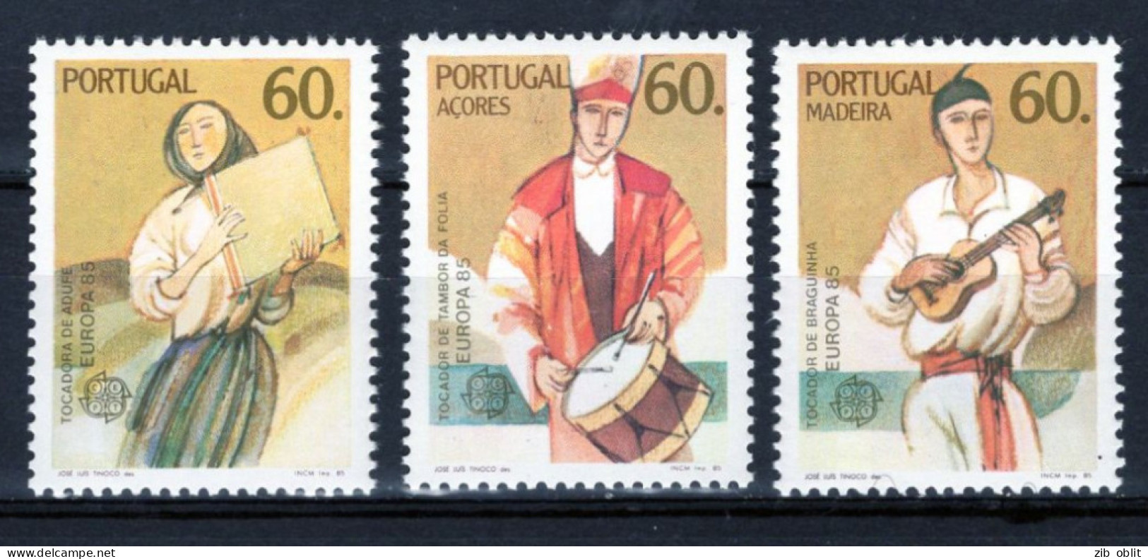 (alm10) EUROPA CEPT  Xx MNH  PORTUGAL ACORES MADERE MADEIRA Music Musique Tambour Guitare Tambourin - Unused Stamps