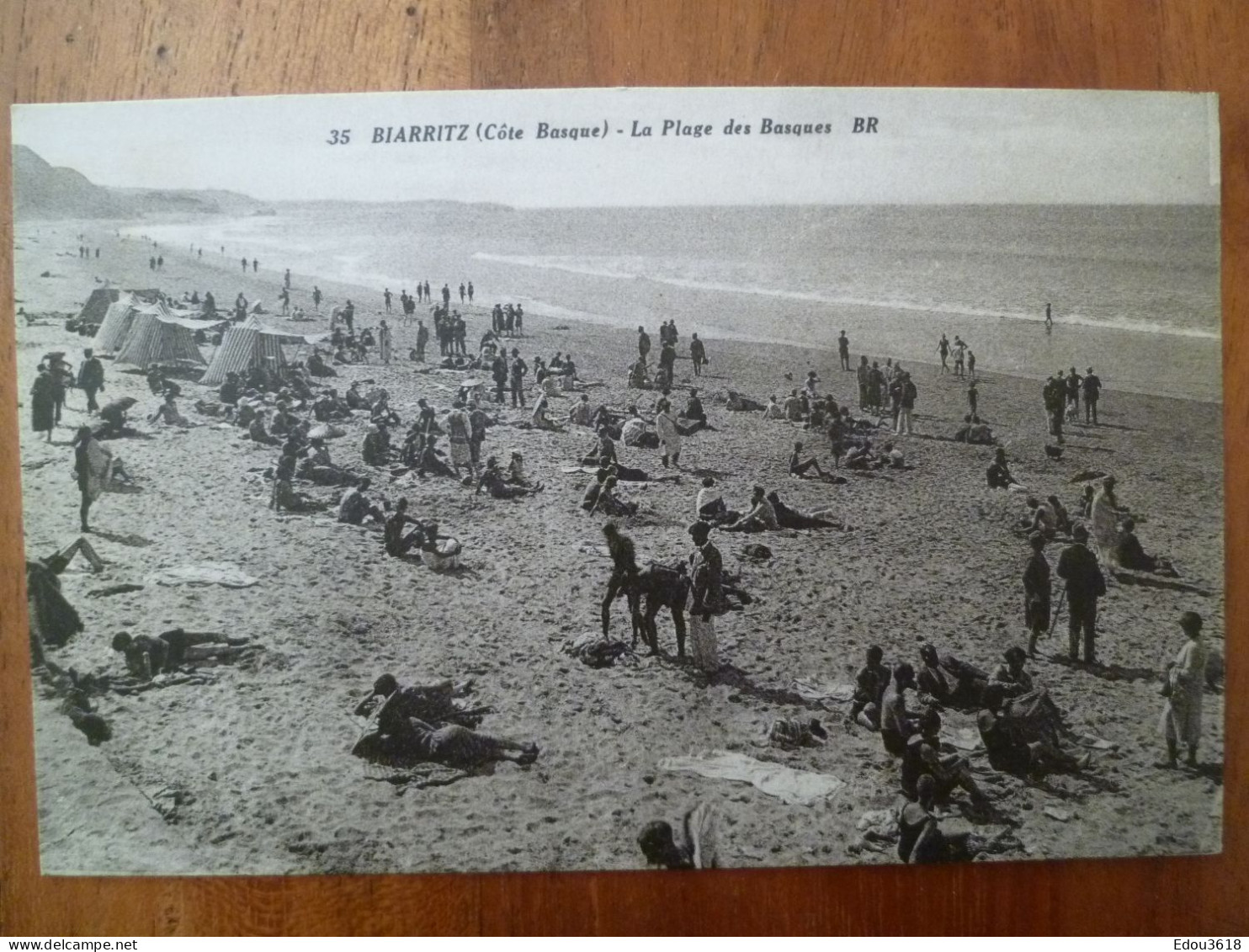 Carte Postale 35 Biarritz La Plage Des Basques BR Bloc Frères éditeurs V - Biarritz