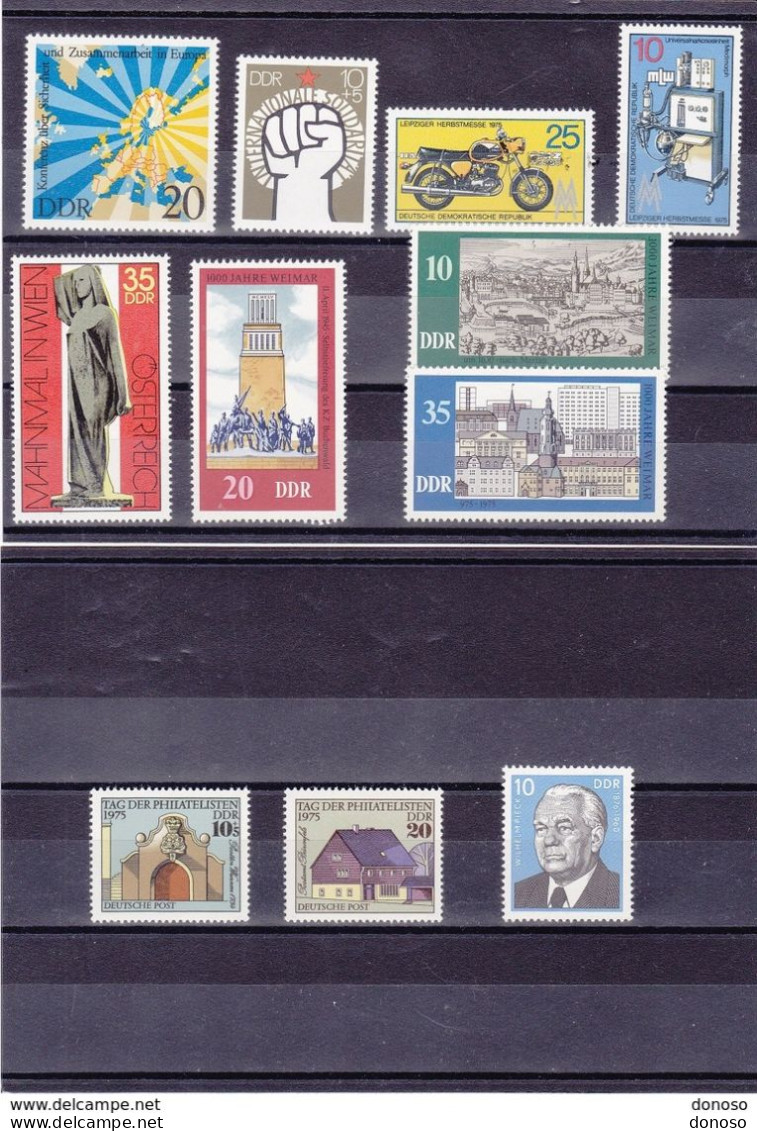 RDA 1975  Yvert 1749 + 1756-1757 + 1766-1770 + 1774-1775 + 1785 NEUF** MNH Cote 5,45 Euros - Nuevos