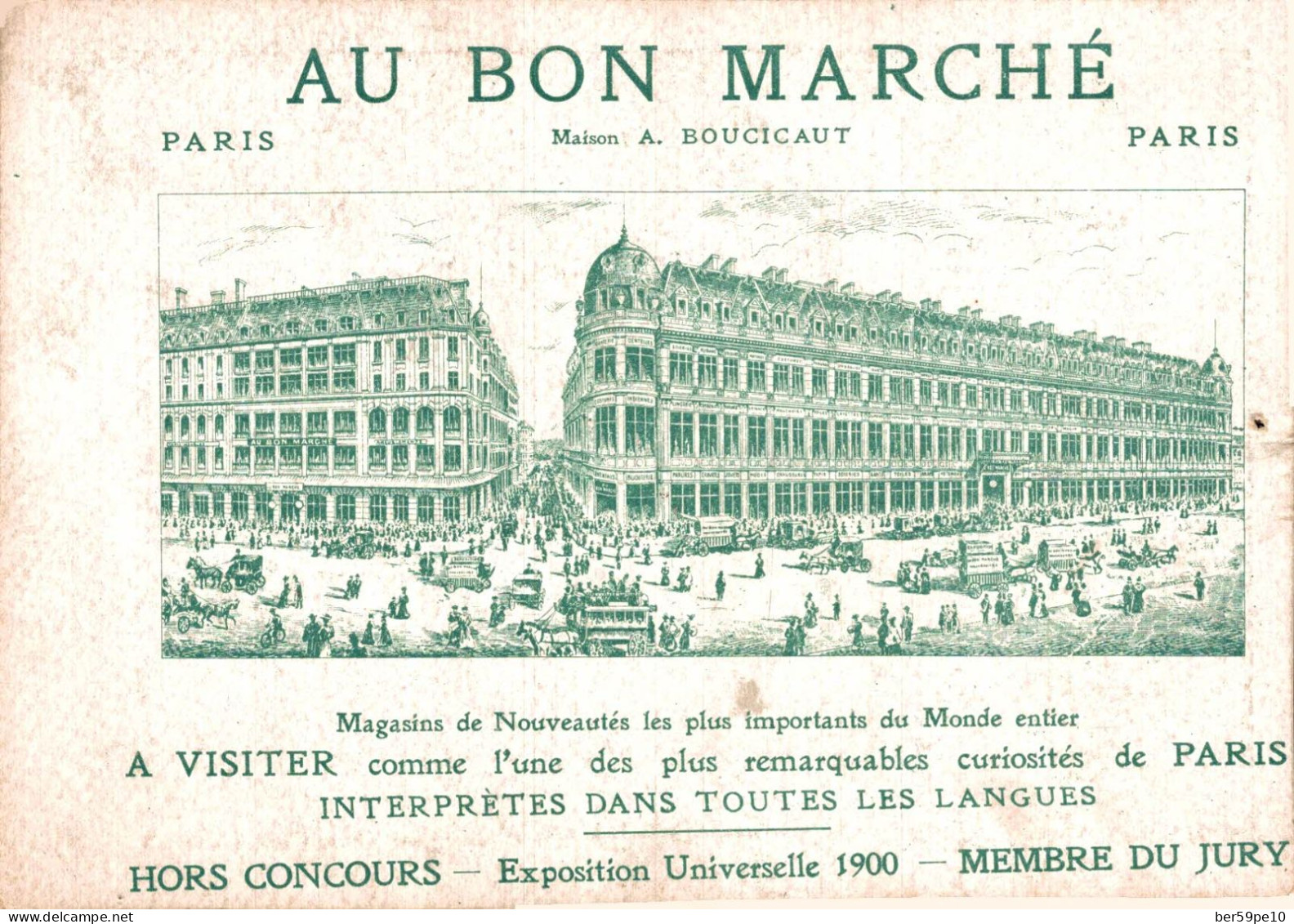 CHROMO AU BON MARCHE MAGASINS NOUVEAUTES A PARIS DES NOISETTES AU LITRON PAR BOUCCHER (1703-1770) - Au Bon Marché