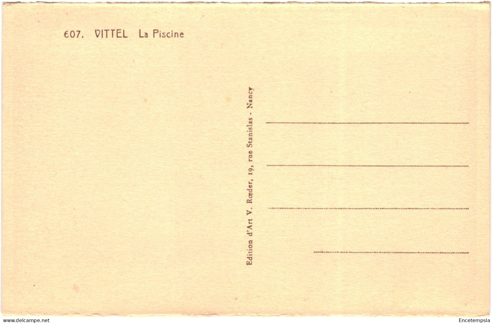 CPA Carte Postale France Vittel La Piscine  VM80649 - Vittel