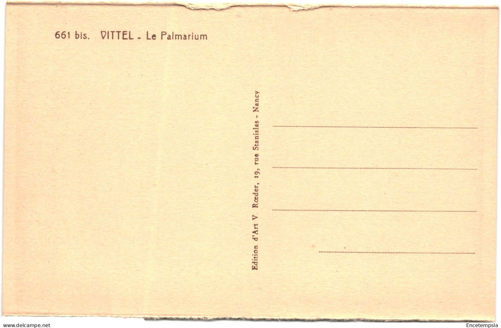 CPA Carte Postale France Vittel Le Palmarium    VM80651 - Vittel