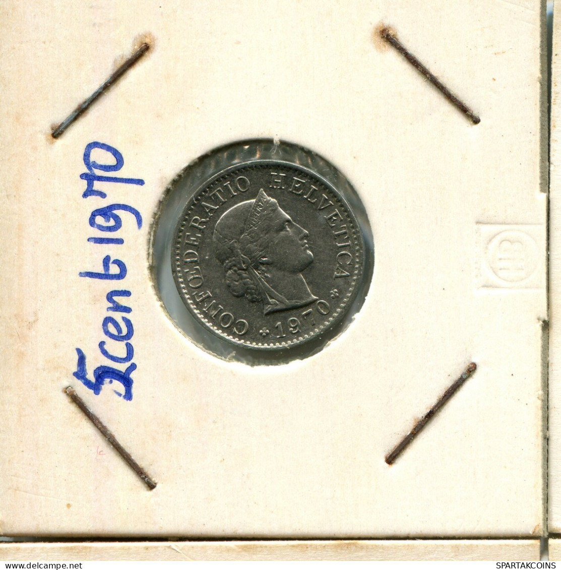 5 RAPPEN 1970 SWITZERLAND Coin #AX935.3.U.A - Andere & Zonder Classificatie