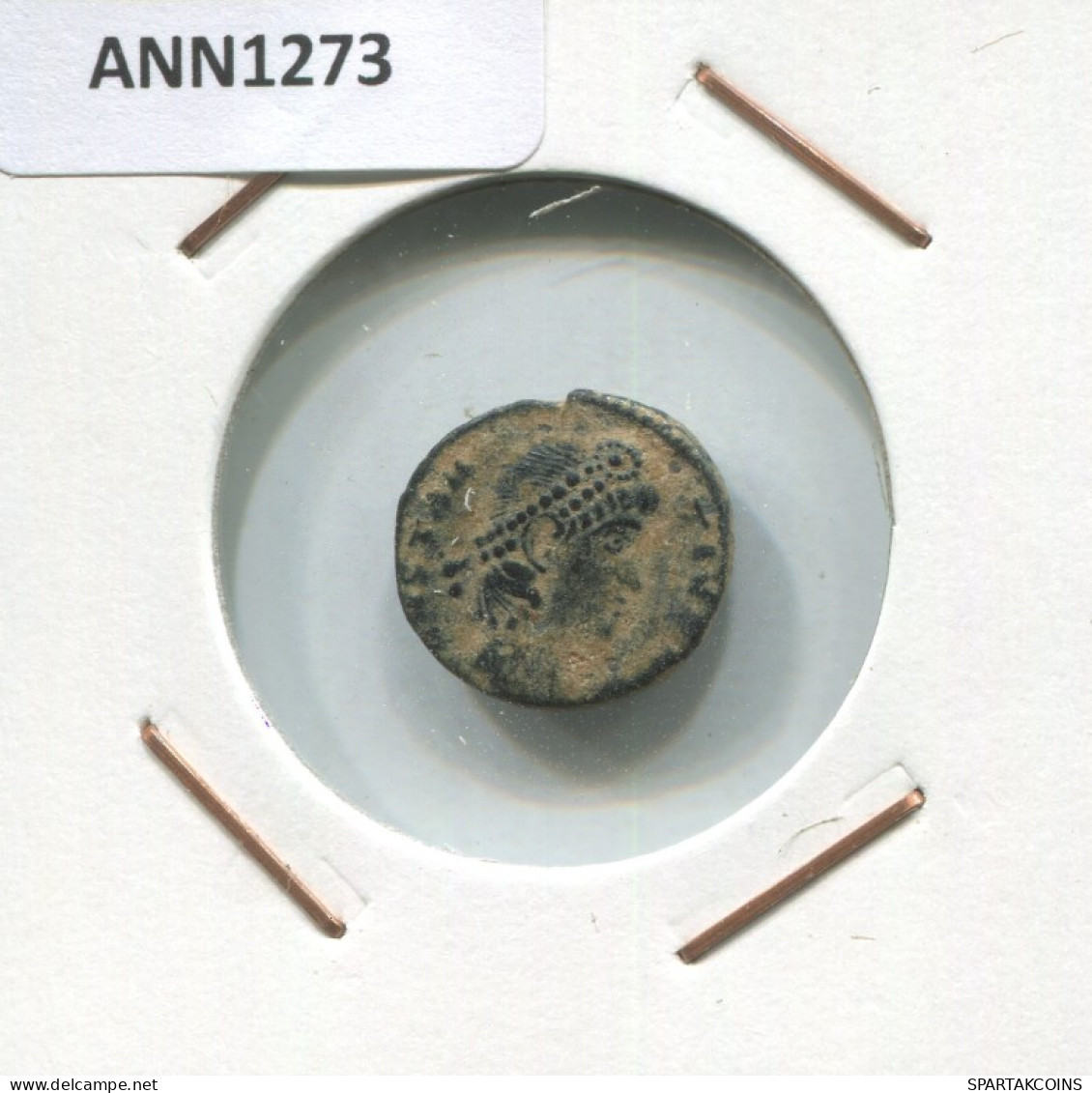 IMPEROR? GLORIA EXERCITVS TWO SOLDIERS 2.1g/16mm ROMAN Pièce #ANN1273.9.F.A - Andere & Zonder Classificatie