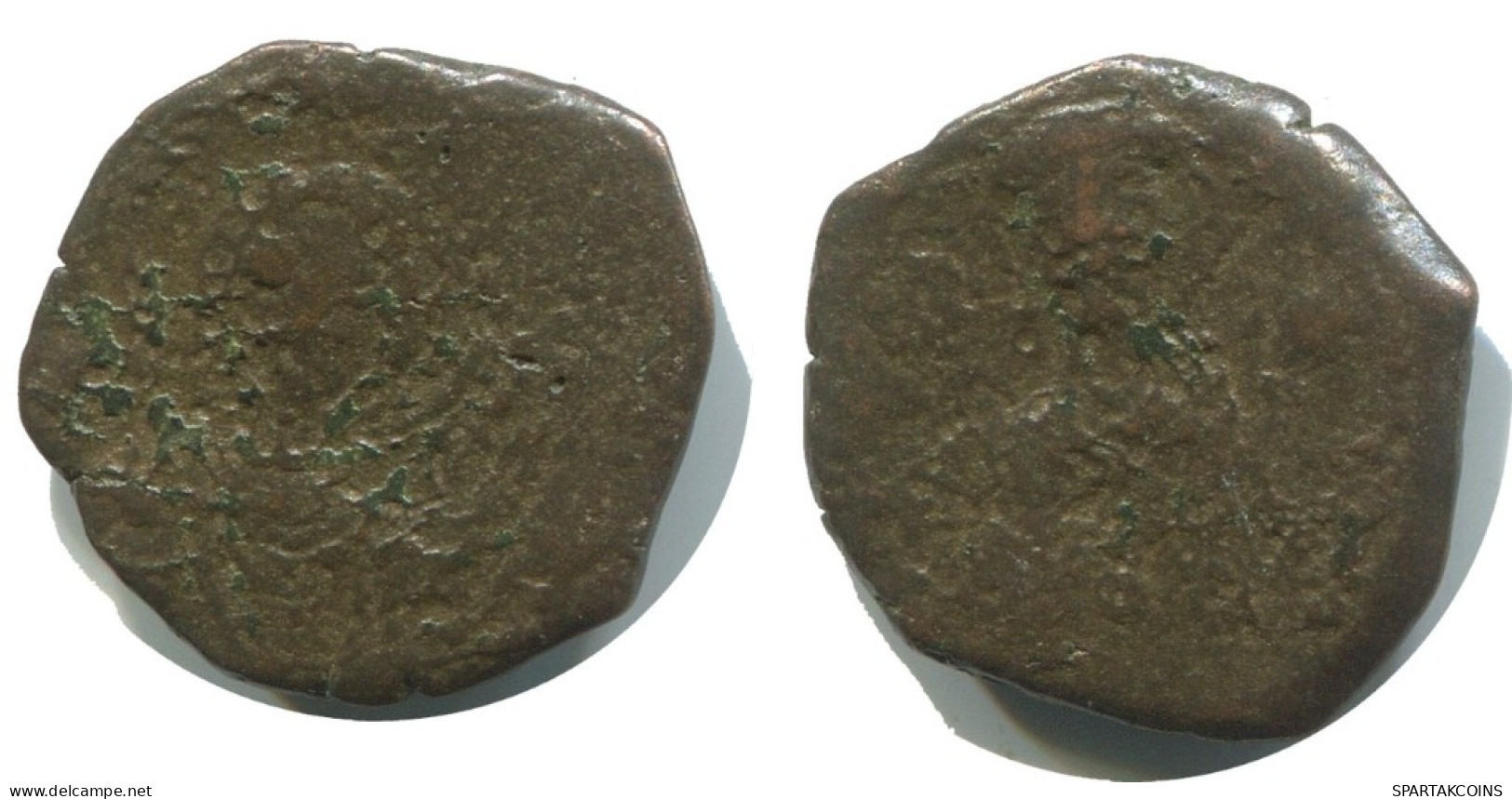 FOLLIS Auténtico ORIGINAL Antiguo BYZANTINE Moneda 1.7g/16mm #AB406.9.E.A - Byzantinische Münzen