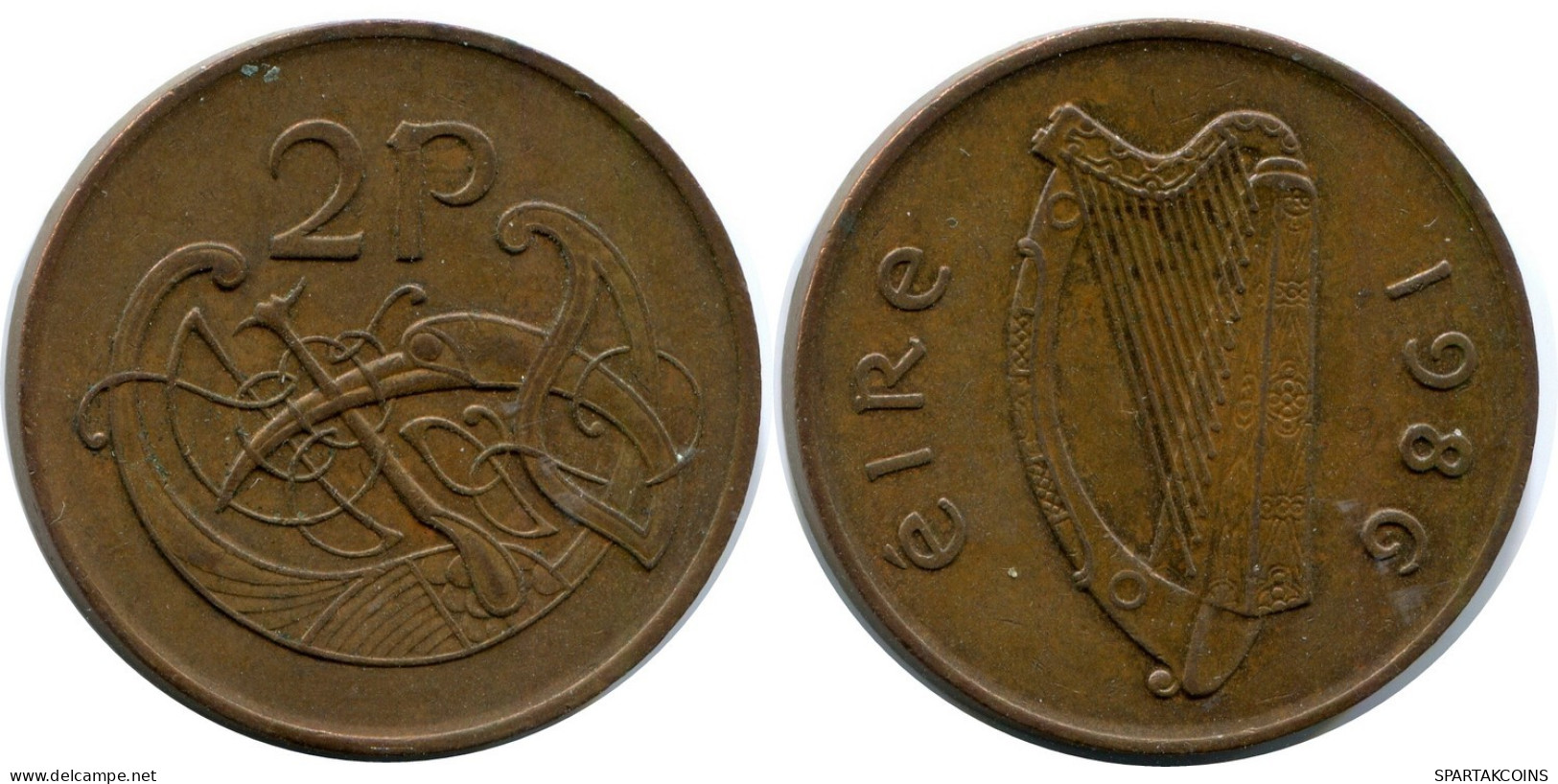 2 PENCE 1986 IRLANDE IRELAND Pièce #AY676.F.A - Irlande