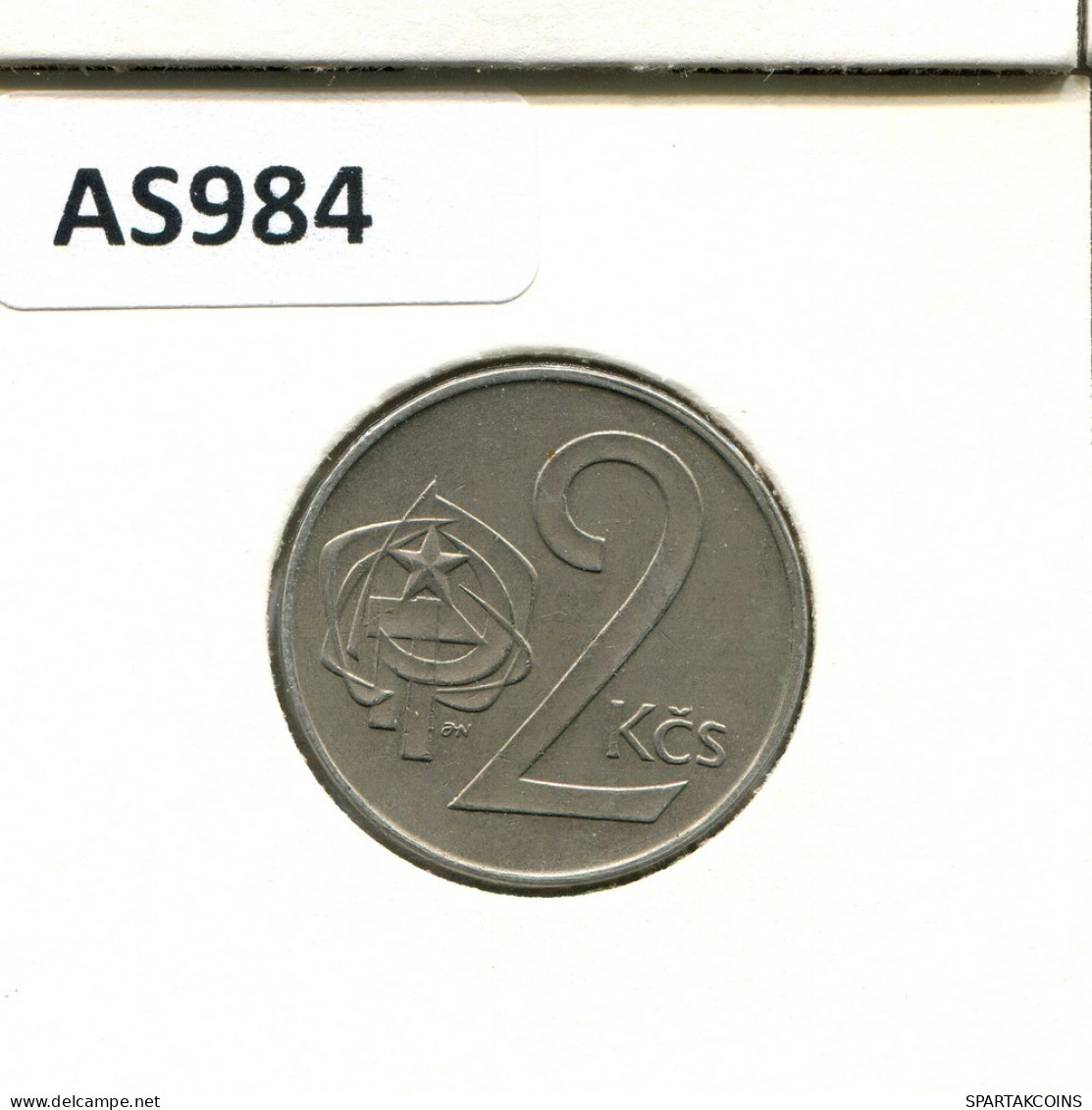 2 KORUN 1990 TCHÉCOSLOVAQUIE CZECHOSLOVAQUIE SLOVAKIA Pièce #AS984.F.A - Tsjechoslowakije