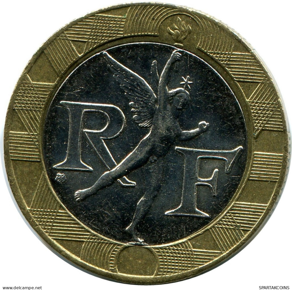 10 FRANCS 1991 FRANKREICH FRANCE Französisch Münze BIMETALLIC #AZ387.D.A - 10 Francs