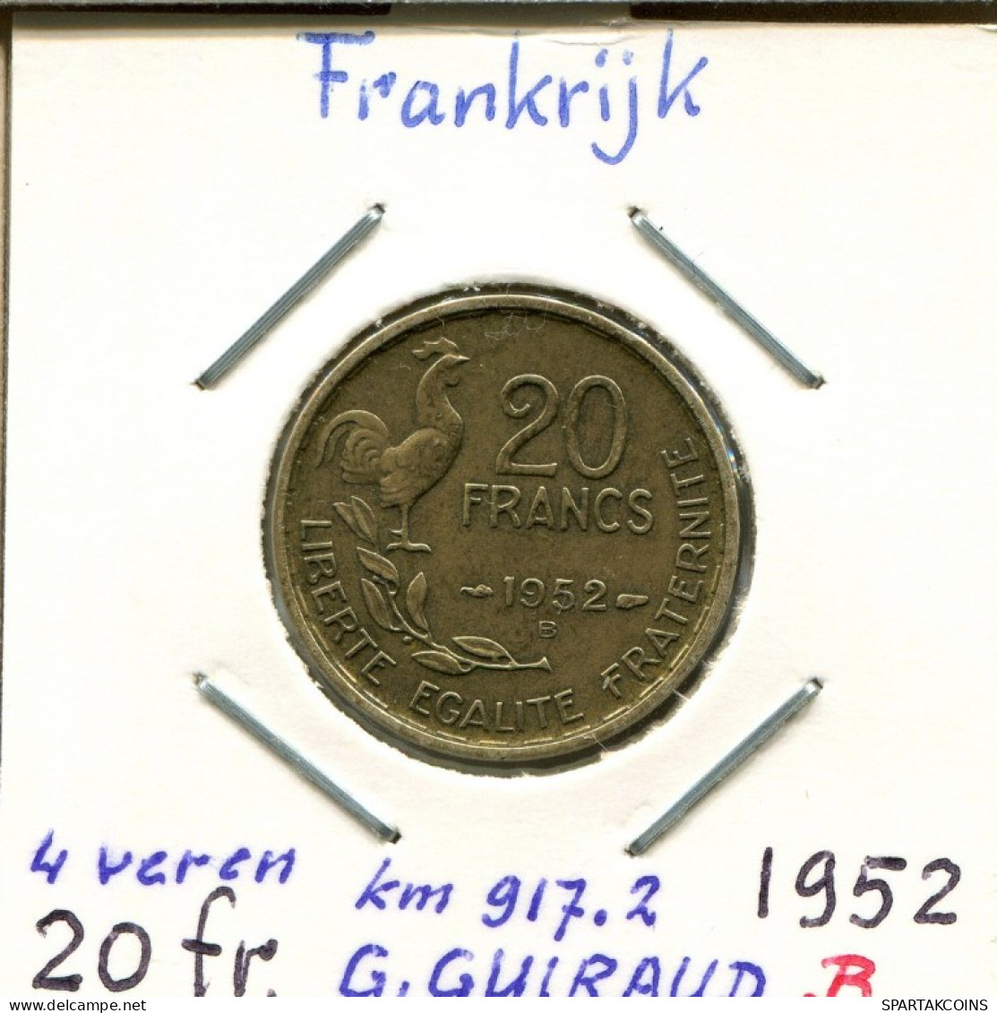 20 FRANCS 1952 B FRANCE Pièce Française #AM439.F.A - 20 Francs