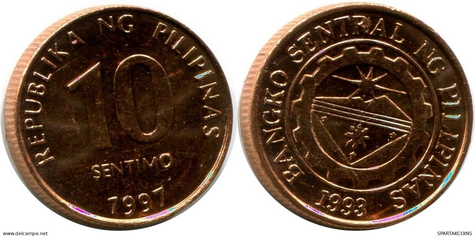 10 CENTIMO 1997 PHILIPPINEN PHILIPPINES UNC Münze #M10074.D.A - Filippijnen