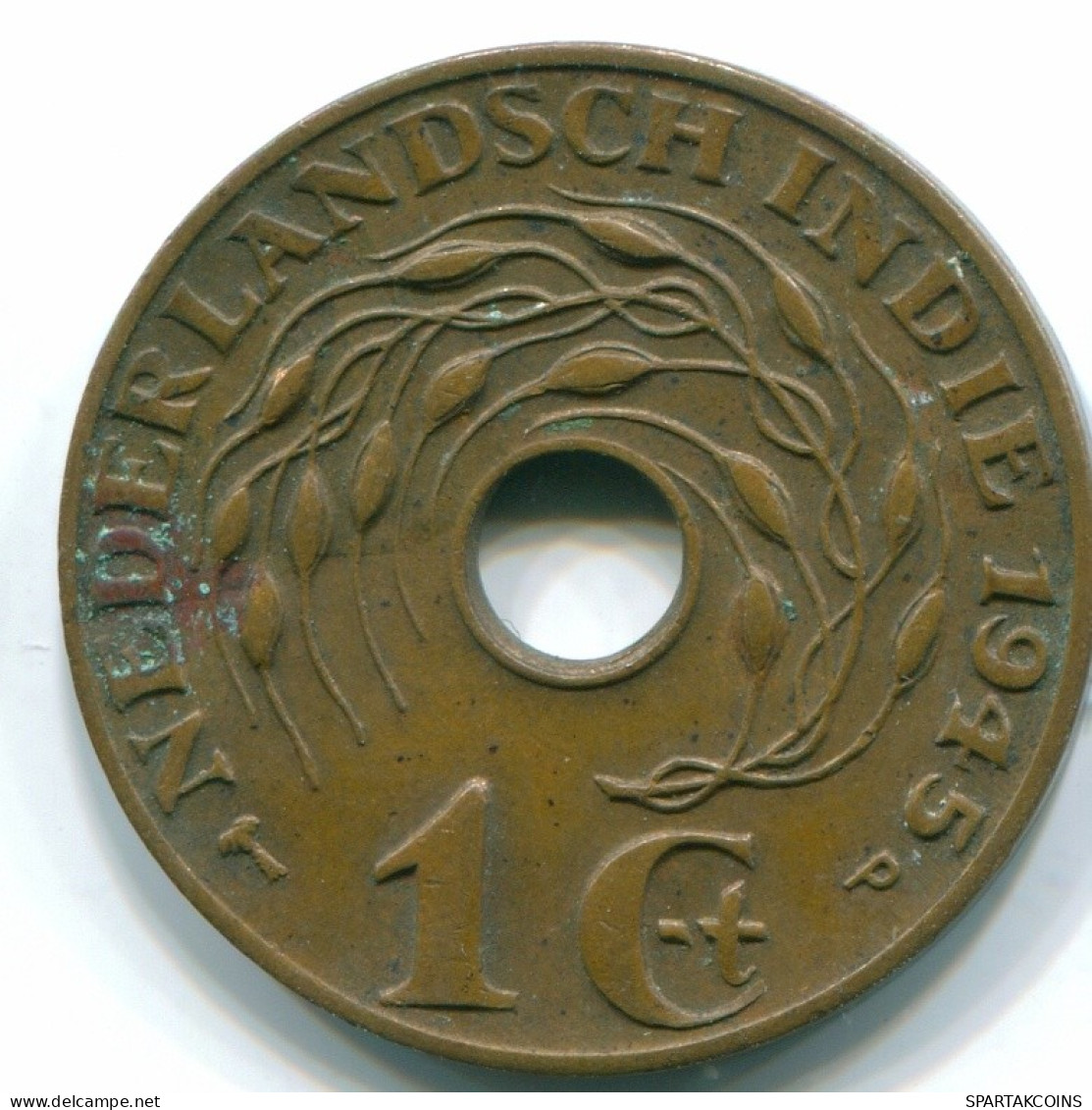 1 CENT 1945 P INDIAS ORIENTALES DE LOS PAÍSES BAJOS INDONESIA Bronze #S10372.E.A - Dutch East Indies