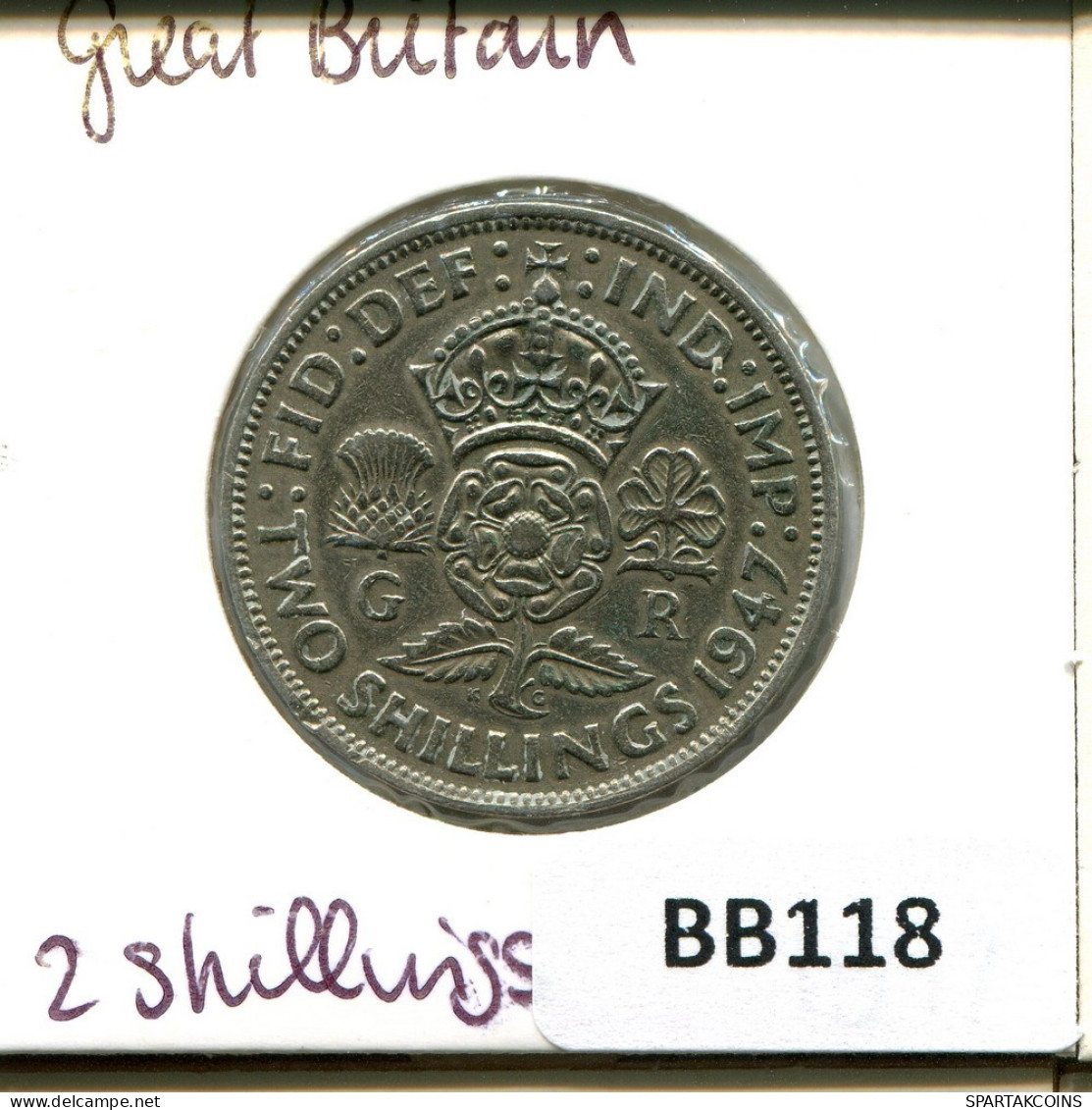 2 SHILLINGS 1947 UK GROßBRITANNIEN GREAT BRITAIN Münze #BB118.D.A - J. 1 Florin / 2 Schillings