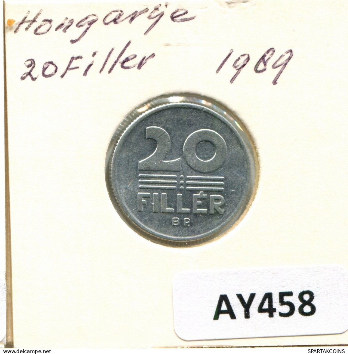 20 FILLER 1989 HUNGARY Coin #AY458.U.A - Hungary