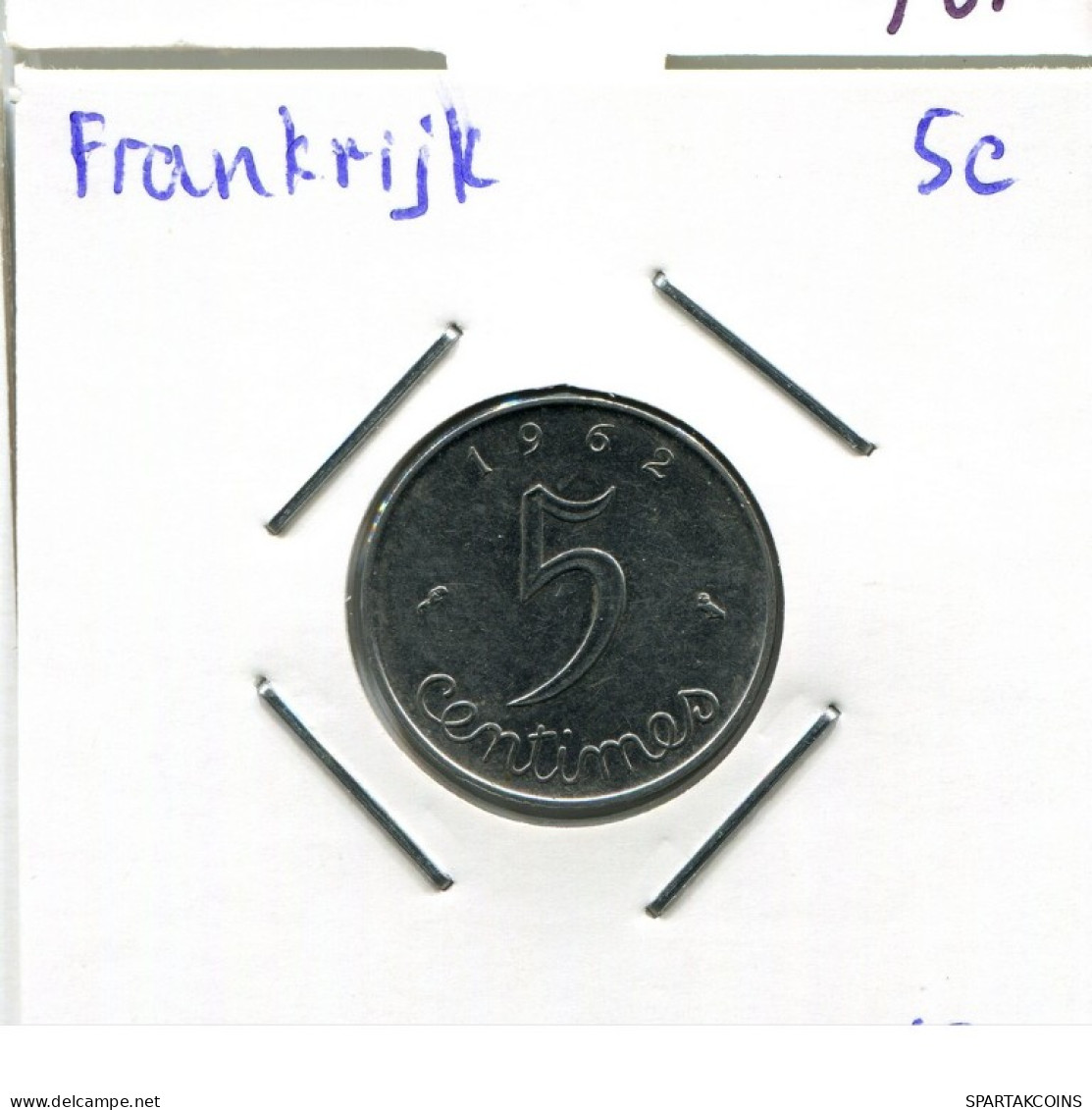5 CENTIMES 1962 FRANKREICH FRANCE Französisch Münze #AM737.D.A - 5 Centimes