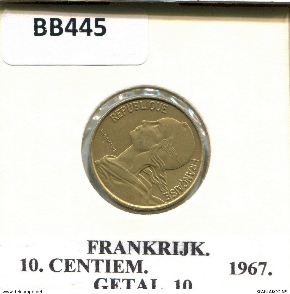 10 CENTIMES 1967 FRANCE Coin #BB445.U.A - 10 Centimes