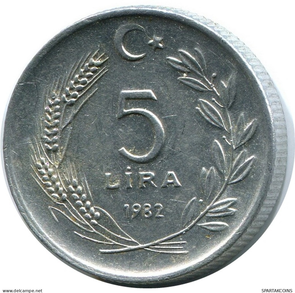 5 LIRA 1982 TÜRKEI TURKEY Münze #AR249.D.A - Turkije