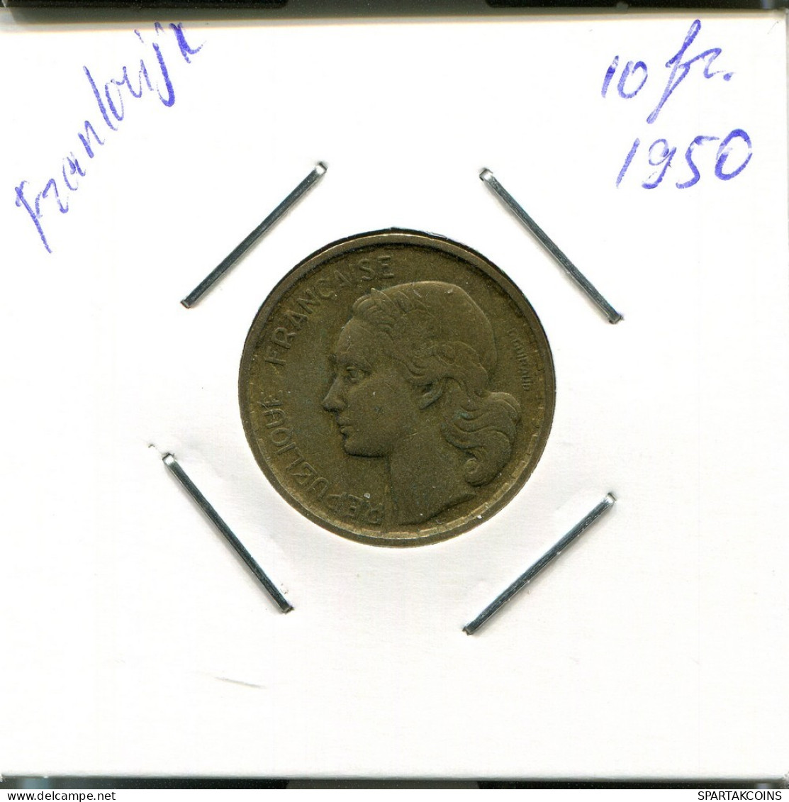 10 FRANCS 1950 FRANCIA FRANCE Moneda #AP004.E.A - 10 Francs