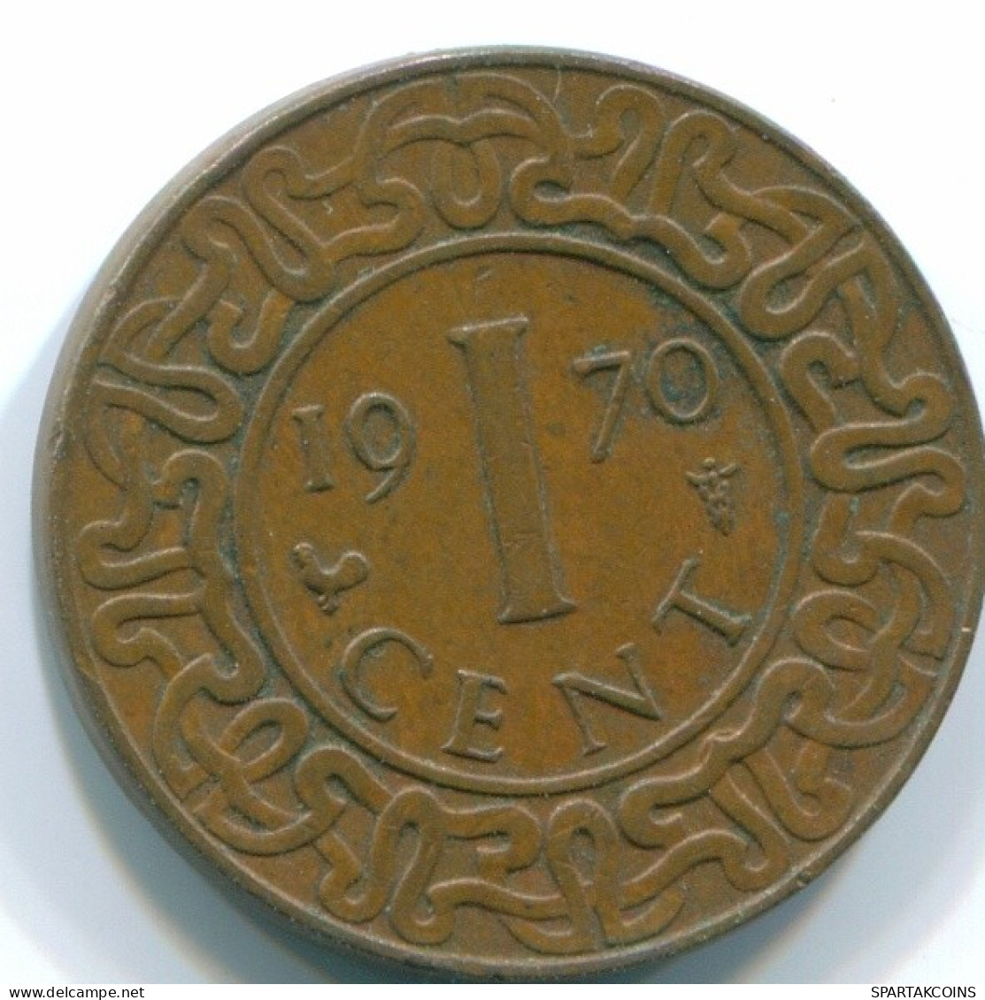 1 CENT 1970 SURINAME NEERLANDÉS NETHERLANDS Bronze Cock Colonial #S10940.E.A - Suriname 1975 - ...