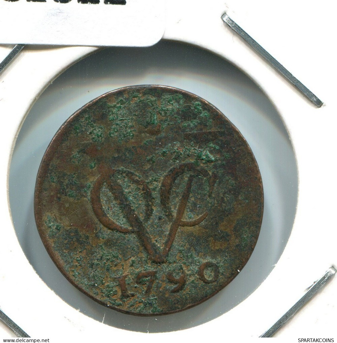 1790 HOLLAND VOC DUIT NETHERLANDS INDIES NEW YORK COLONIAL PENNY #VOC1822.10.U.A - Niederländisch-Indien