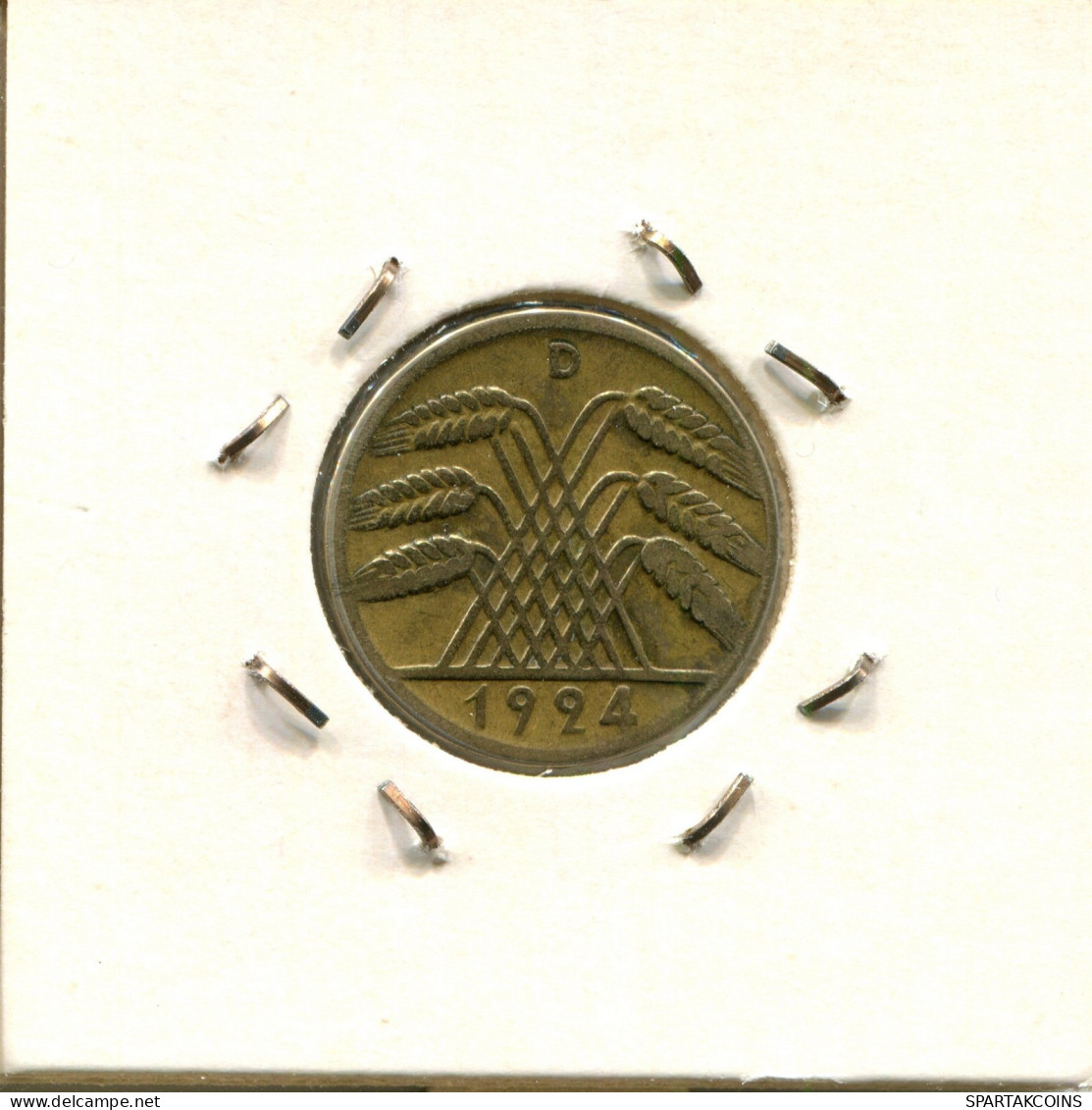10 REICHSPFENNIG 1924 D GERMANY Coin #DA497.2.U.A - 10 Renten- & 10 Reichspfennig