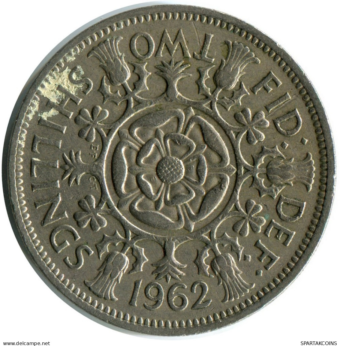 2 SHILLING 1962 UK GRANDE-BRETAGNE GREAT BRITAIN Pièce #AY995.F.A - J. 1 Florin / 2 Shillings