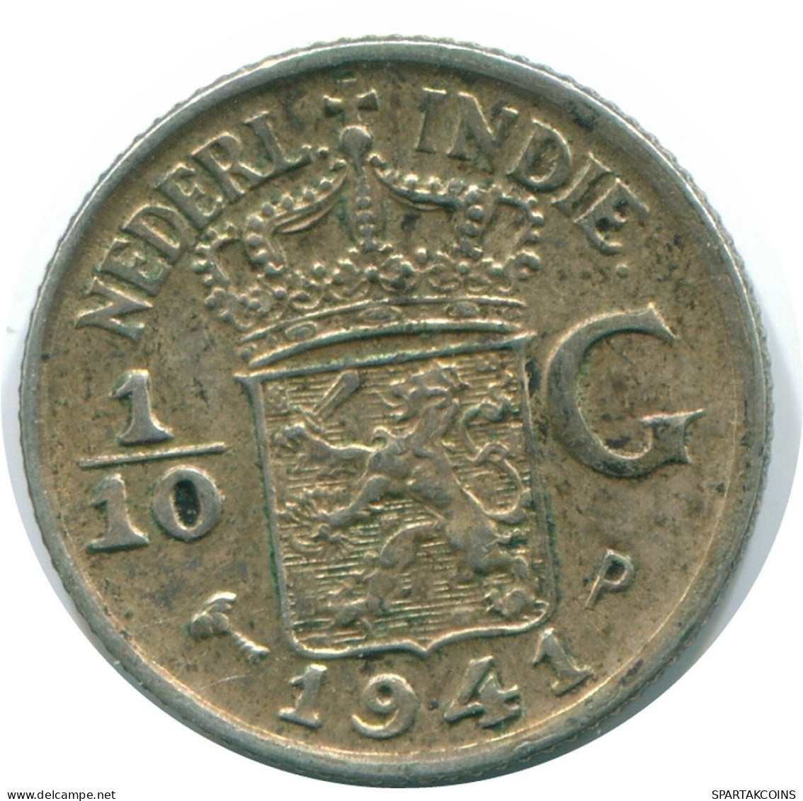 1/10 GULDEN 1941 P INDIAS ORIENTALES DE LOS PAÍSES BAJOS PLATA #NL13763.3.E.A - Indie Olandesi