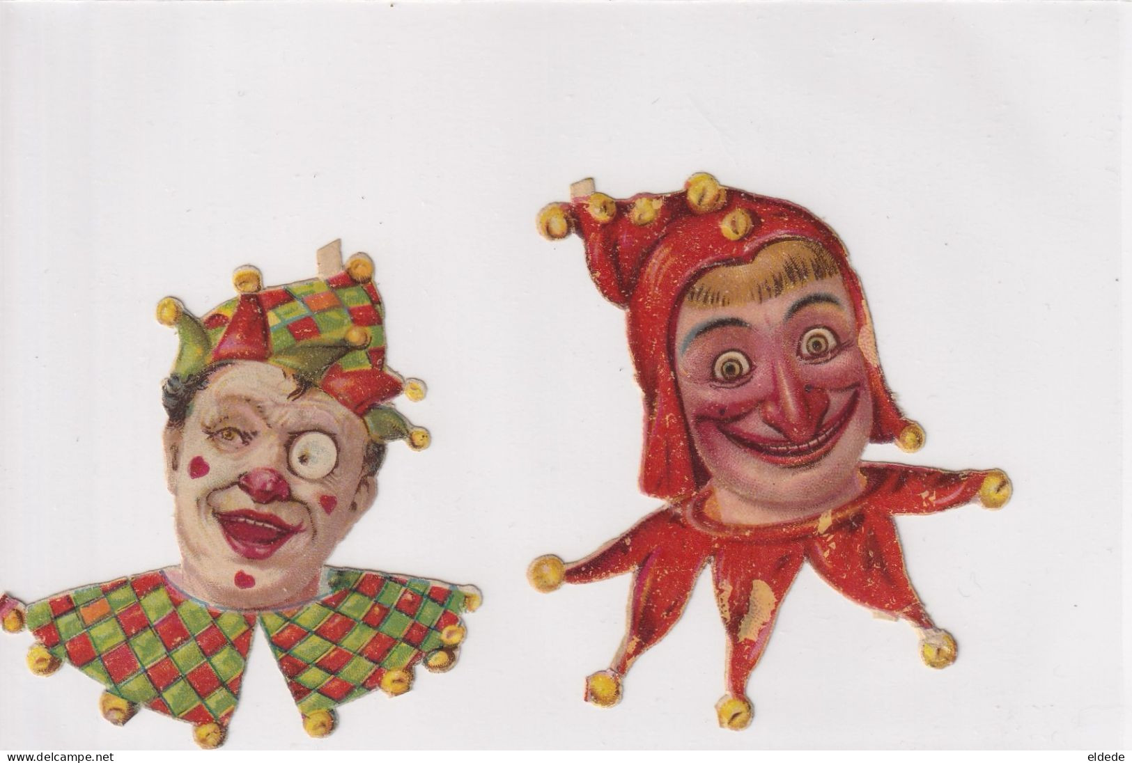 Set Of 11 Decoupis Chromos Circus Arlequin Clown Cirque - Autres & Non Classés