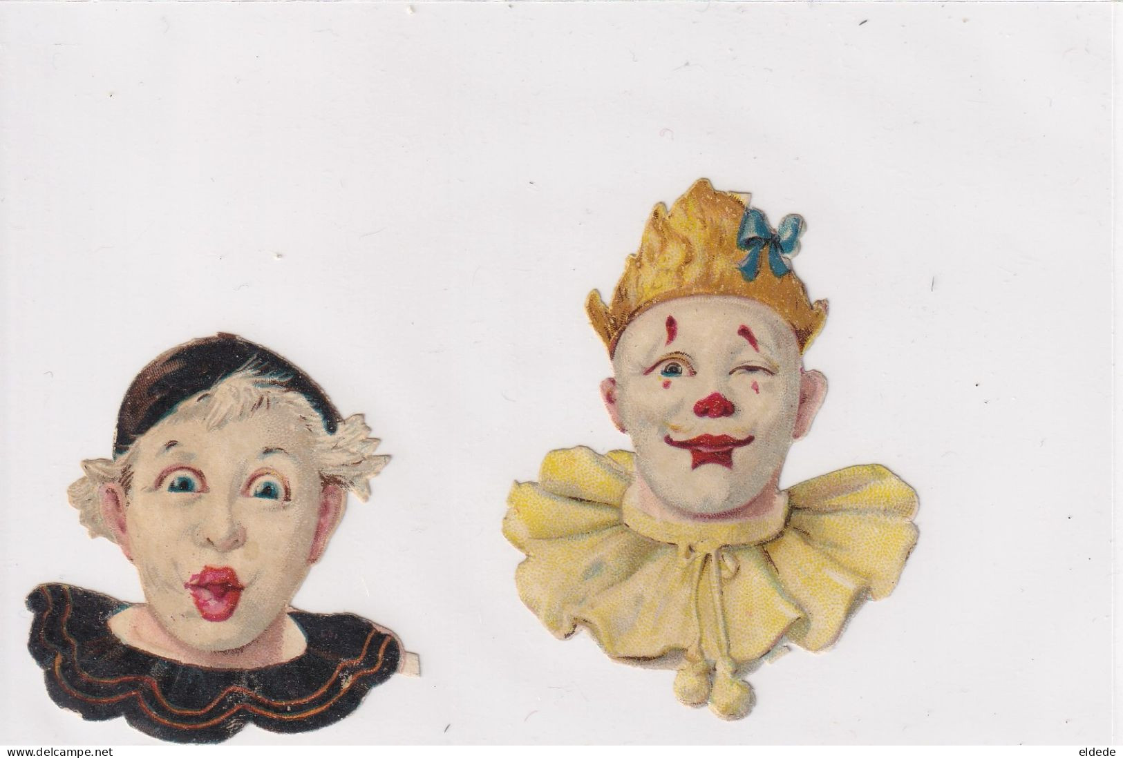 Set Of 11 Decoupis Chromos Circus Arlequin Clown Cirque - Autres & Non Classés