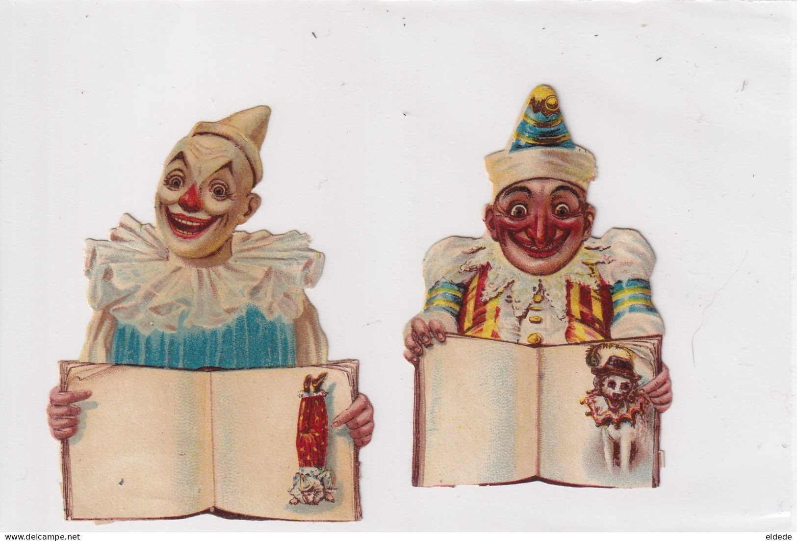 Set Of 11 Decoupis Chromos Circus Arlequin Clown Cirque - Other & Unclassified