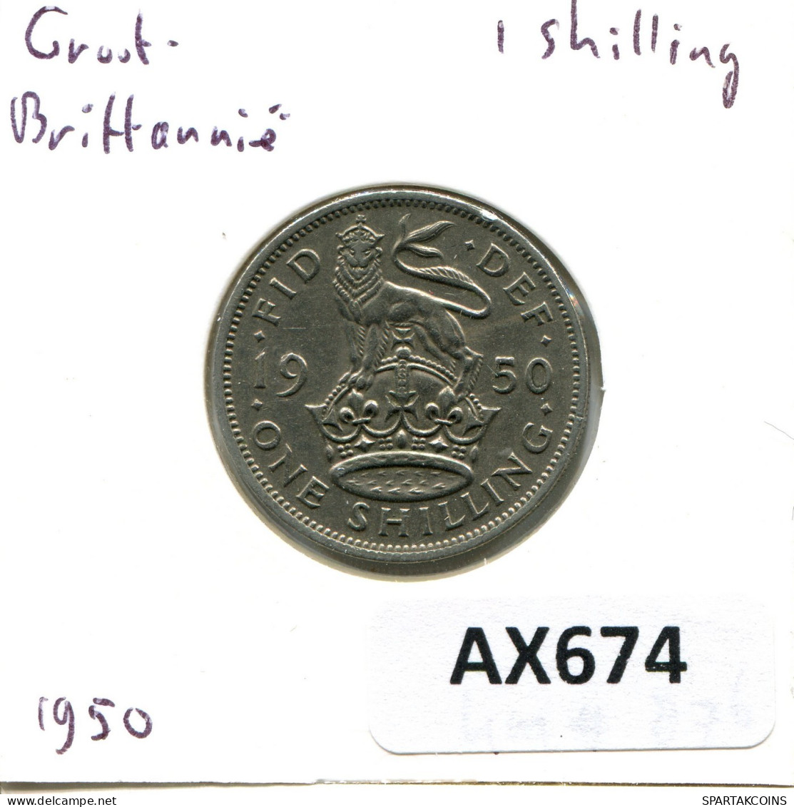 SHILLING 1950 UK GREAT BRITAIN Coin #AX674.U.A - I. 1 Shilling